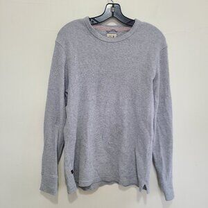 Relwen Sweater Mens M Gray Waffle Pullover Thermal Crew